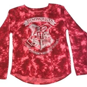 Harry Potter Girls Size M Red/White Wizarding World Tye- Dye Shirt